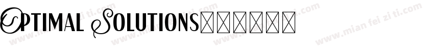 Optimal Solutions字体转换